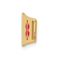 Thumbnail for 14K Epoxy Enameled Medical ID Off Ctr Soft Diamond Shape Plate # 819