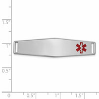 Thumbnail for 14K Epoxy Enameled Medical ID Off Ctr Soft Diamond Shape Plate # 819