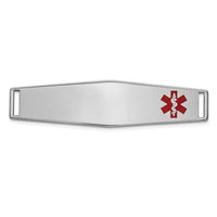 Thumbnail for 14K Epoxy Enameled Medical ID Off Ctr Soft Diamond Shape Plate # 819