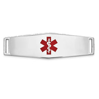 Thumbnail for 14K Epoxy Enameled Medical ID Ctr Soft Diamond Shape Plate # 820