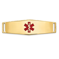 Thumbnail for 14K Epoxy Enameled Medical ID Ctr Soft Diamond Shape Plate # 820
