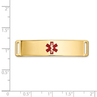 Thumbnail for 14K Epoxy Enameled Medical ID Ctr Plate # 820