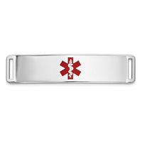 Thumbnail for 14K Epoxy Enameled Medical ID Ctr Plate # 820