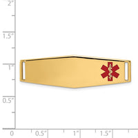 Thumbnail for 14K Epoxy Enameled Medical ID Off Ctr Soft Diamond Shape Plate # 820