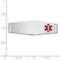 Thumbnail for 14K Epoxy Enameled Medical ID Off Ctr Soft Diamond Shape Plate # 820