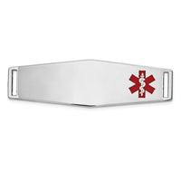 Thumbnail for 14K Epoxy Enameled Medical ID Off Ctr Soft Diamond Shape Plate # 820
