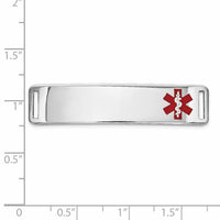 Thumbnail for 14K Epoxy Enameled Medical ID Off Ctr Plate # 820