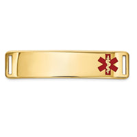 Thumbnail for 14K Epoxy Enameled Medical ID Off Ctr Plate # 820