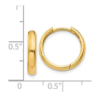 Thumbnail for 14k Round Hinged Hoop Earrings