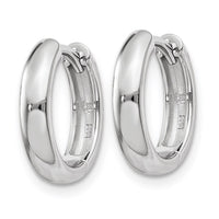 Thumbnail for 14k White Gold Round Hinged Hoop Earrings