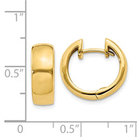 Thumbnail for 14k Round Hinged Hoop Earrings