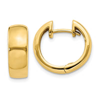 Thumbnail for 14k Round Hinged Hoop Earrings