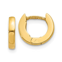 Thumbnail for 14k Polished Round Hinged Hoop Earrings