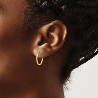 Thumbnail for 14k 1.5mm Polished Round Endless Hoop Earrings