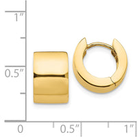 Thumbnail for 14k Round Hinged Hoop Earrings