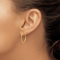 Thumbnail for 14k 1.5mm Polished Round Endless Hoop Earrings