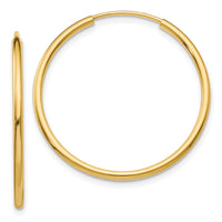 Thumbnail for 14k 1.5mm Polished Round Endless Hoop Earrings