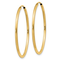 Thumbnail for 14k 1.5mm Polished Round Endless Hoop Earrings