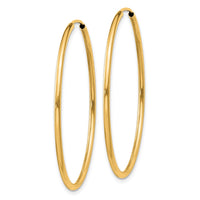 Thumbnail for 14k 1.5mm Polished Round Endless Hoop Earrings