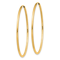 Thumbnail for 14k 1.5mm Polished Round Endless Hoop Earrings