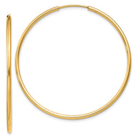 Thumbnail for 14k 1.5mm Polished Round Endless Hoop Earrings
