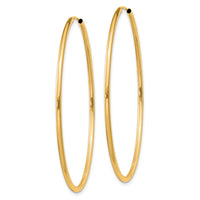 Thumbnail for 14k 1.5mm Polished Round Endless Hoop Earrings