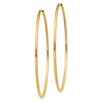 Thumbnail for 14k 1.5mm Polished Round Endless Hoop Earrings