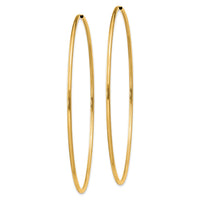 Thumbnail for 14k 1.5mm Polished Round Endless Hoop Earrings
