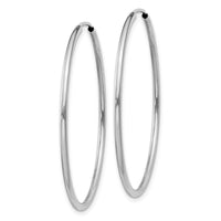 Thumbnail for 14k White Gold 1.5mm Polished Endless Hoop Earrings