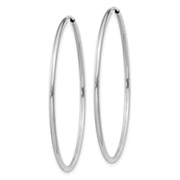 Thumbnail for 14k White Gold 1.5mm Polished Endless Hoop Earrings