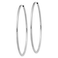 Thumbnail for 14k White Gold 1.5mm Polished Endless Hoop Earrings