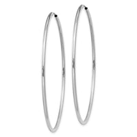 Thumbnail for 14k White Gold 1.5mm Polished Endless Hoop Earrings