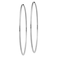 Thumbnail for 14k White Gold 1.5mm Polished Endless Hoop Earrings