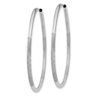 Thumbnail for 14k White Gold 2mm Diamond-cut Endless Hoop Earrings