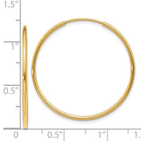 Thumbnail for 14k 1.25mm Endless Hoop Earring