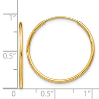 Thumbnail for 14k 1.25mm Endless Hoop Earring