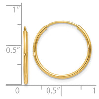 Thumbnail for 14k 1.25mm Endless Hoop Earring