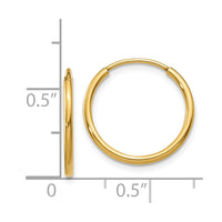 Thumbnail for 14k 1.25mm Endless Hoop Earring