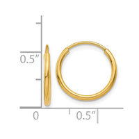 Thumbnail for 14k 1.25mm Endless Hoop Earring