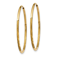 Thumbnail for 14k 1.25mm Diamond-cut Endless Hoop Earring