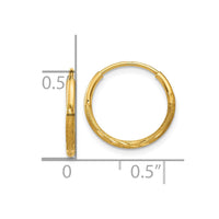 Thumbnail for 14k 1.25mm Diamond-cut Endless Hoop Earring