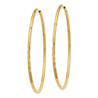 Thumbnail for 14k 1.25mm Diamond-cut Endless Hoop Earring