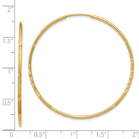 Thumbnail for 14k 1.25mm Diamond-cut Endless Hoop Earring