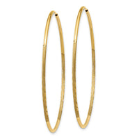 Thumbnail for 14k 1.25mm Diamond-cut Endless Hoop Earring