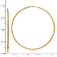 Thumbnail for 14k 1.25mm Diamond-cut Endless Hoop Earring
