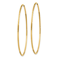 Thumbnail for 14k 1.25mm Diamond-cut Endless Hoop Earring