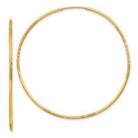Thumbnail for 14k 1.25mm Diamond-cut Endless Hoop Earring