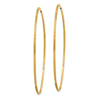 Thumbnail for 14k 1.25mm Diamond-cut Endless Hoop Earring