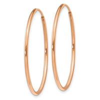 Thumbnail for 14k Rose Gold 1.2mm Polished Endless Hoop Earrings