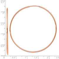 Thumbnail for 14k Rose Gold 1.2mm Polished Endless Hoop Earrings